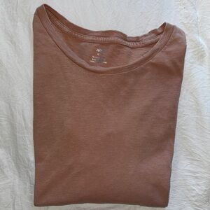 Aerie Rust Long Sleeve Tee Slightly Distressed